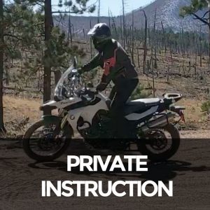 Picture of rider on Adventure Bike for Private Instruction