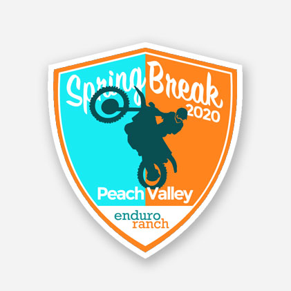 Dirtbike stickers included for Spring Break at Peach Valley Patch or sticker of dirtbiking in Colorado