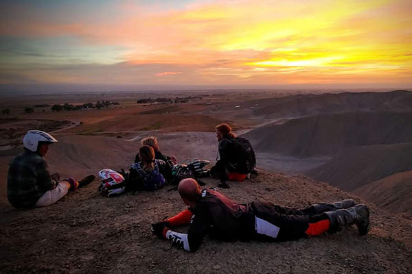 Picture of a family watching the Sunset at Peach Valley OHV near Grand Junciton, CO